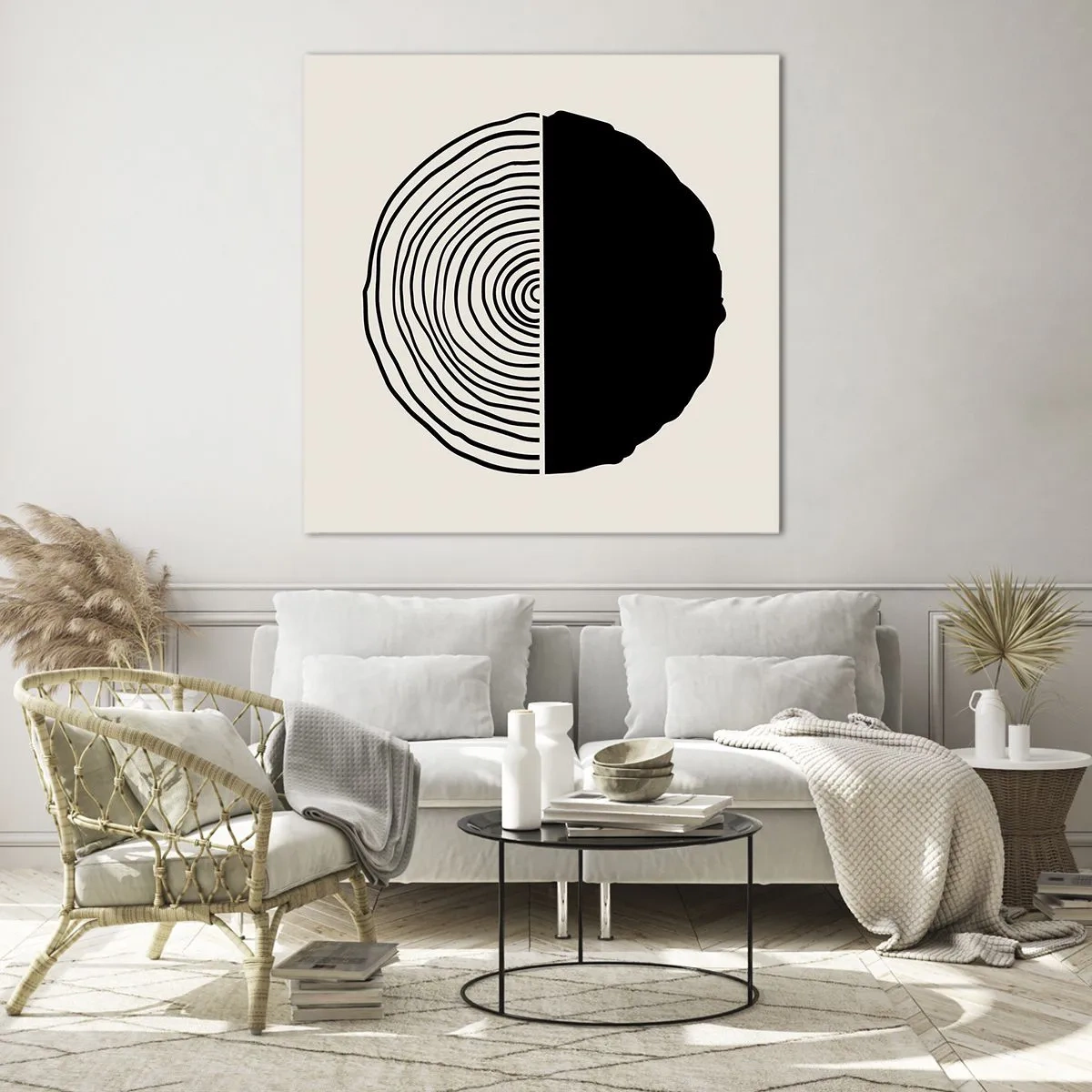 Impression sur verre - Image sur verre - Moitié-moitié - 40x40 cm