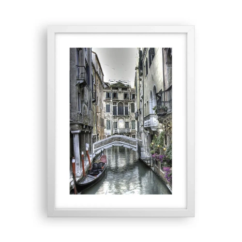 Affiche dans un cadre blanc - Poster - Pendant des siècles dans une réflexion silencieuse - 30x40 cm