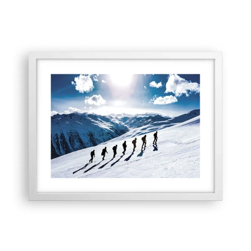 Affiche dans un cadre blanc - Poster - L'équipe des conquérants - 40x30 cm