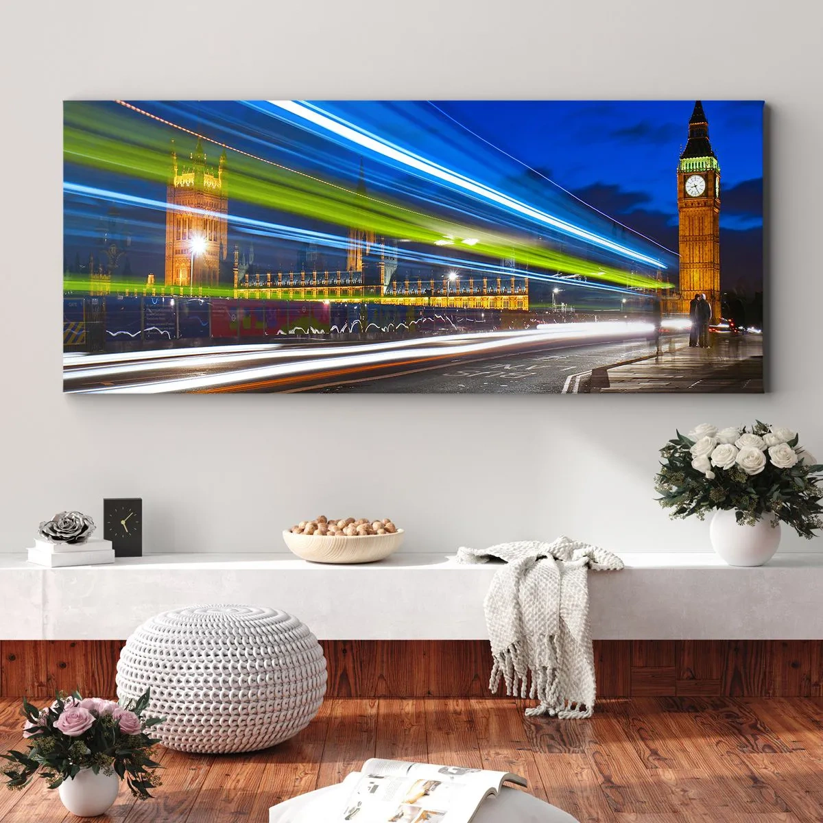 Impression sur toile - Image sur toile - Sous l'œil de Big Ben - 90x30 cm