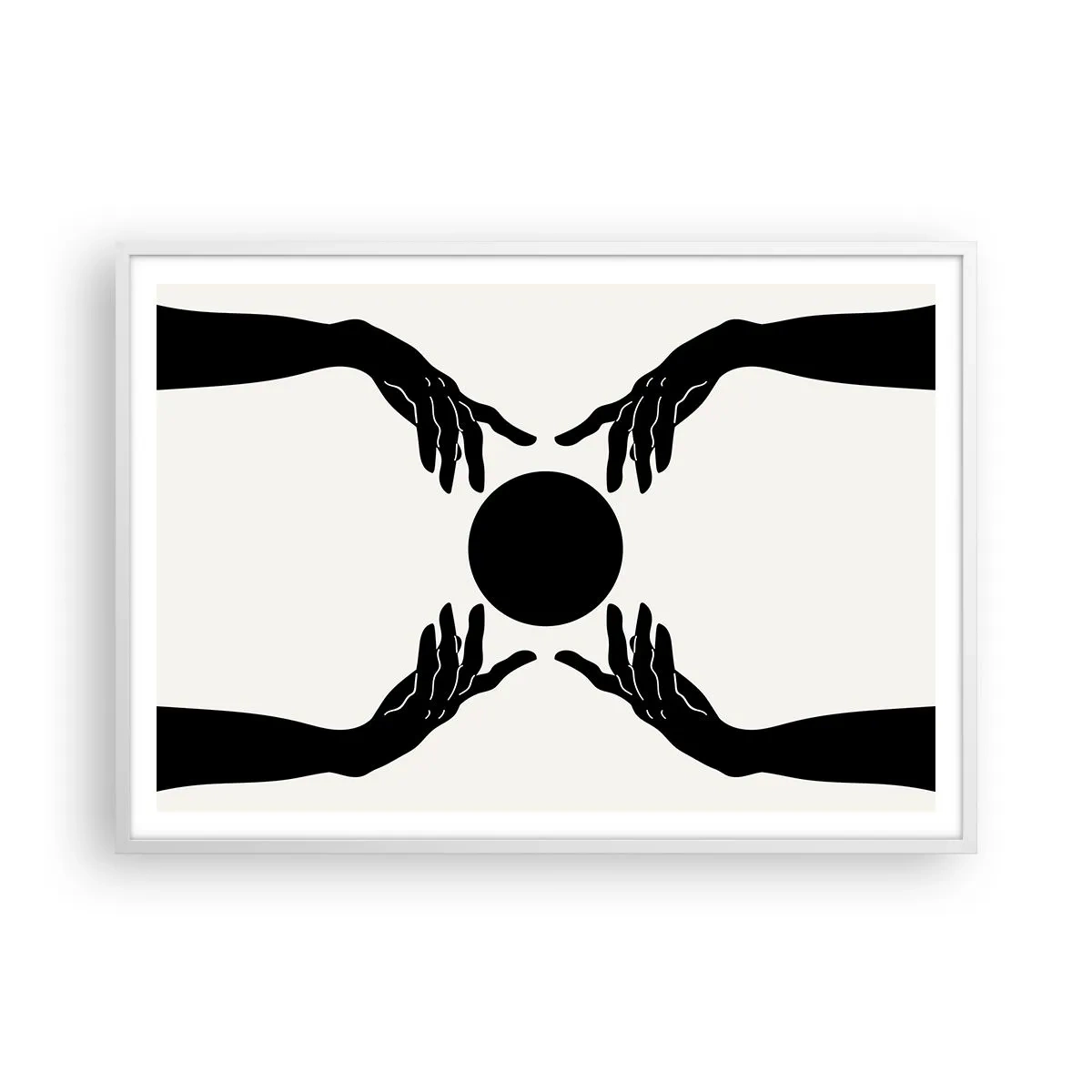 Affiche dans un cadre blanc - Poster - Signe secret - 100x70 cm