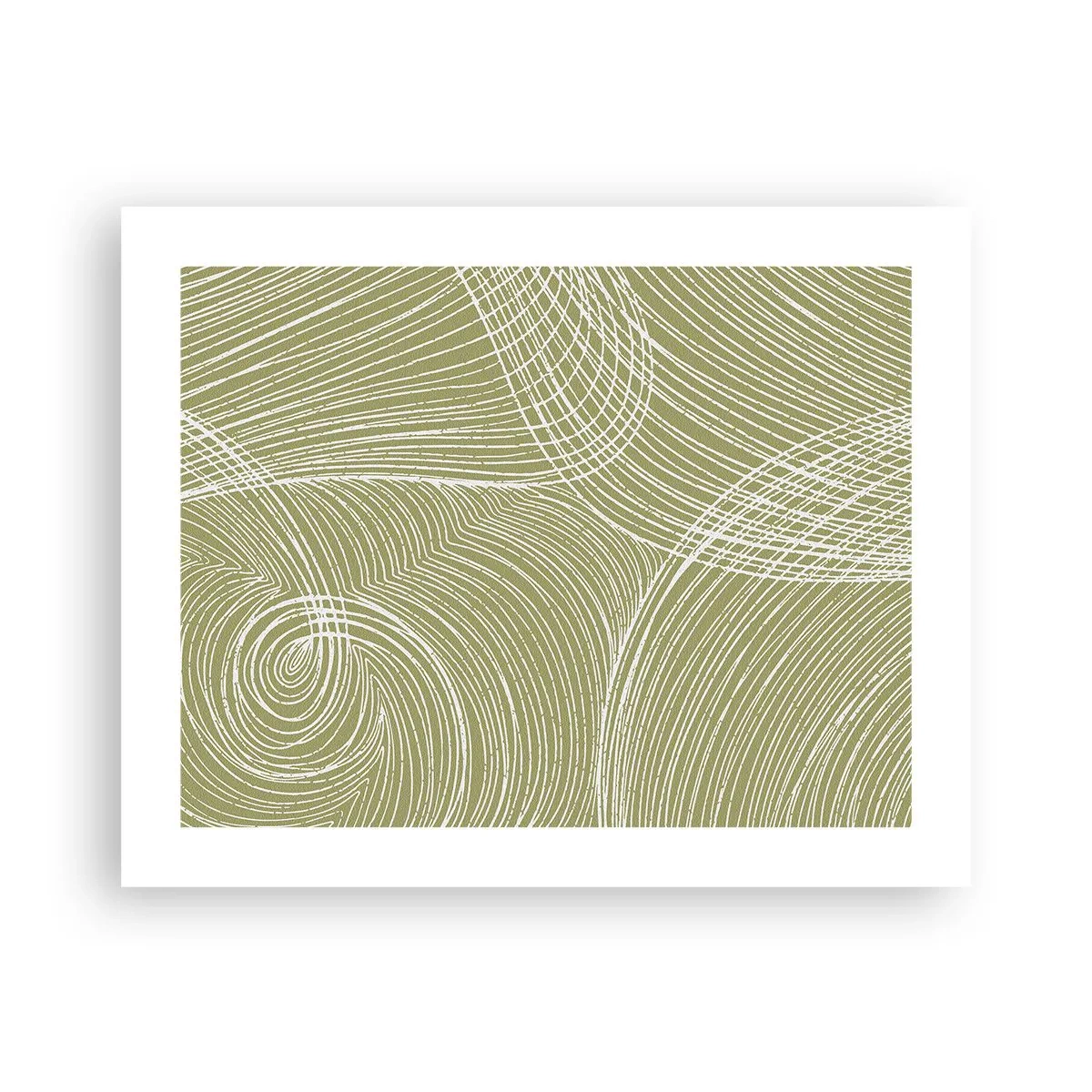 Affiche - Poster - Abstraction complexe de blanc - 50x40 cm