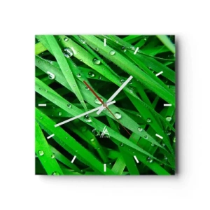 Horloge murale - Pendule murale - Jouez dans le vert - 40x40 cm