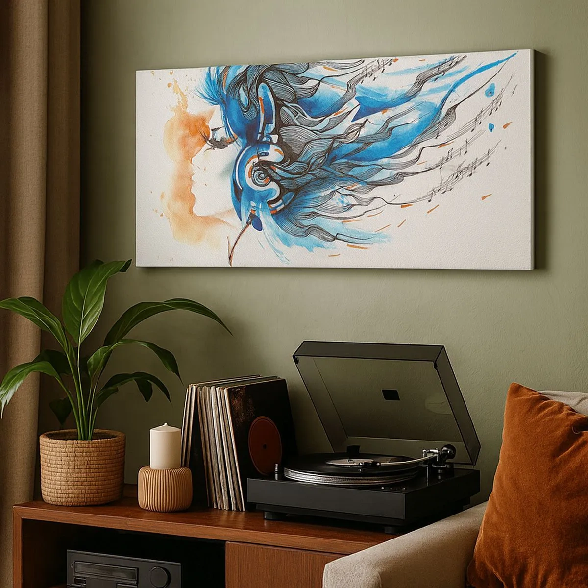 Impression sur toile - Image sur toile - Que la musique joue - 100x40 cm