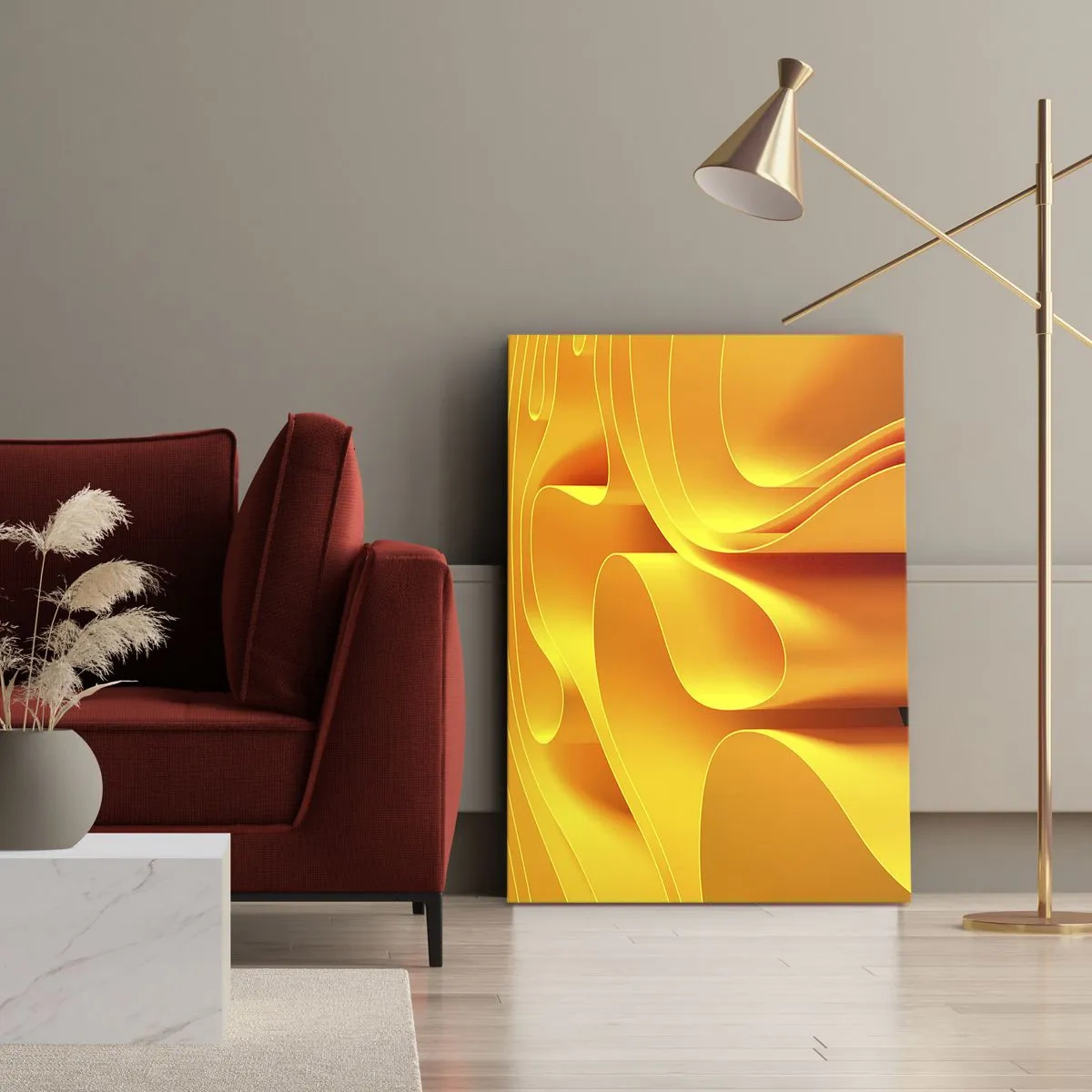 Impression sur toile - Image sur toile - Comme les vagues du soleil - 55x100 cm