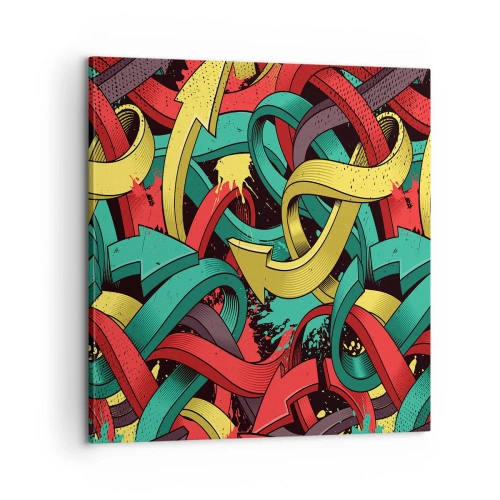 Impression sur toile - Image sur toile - Quel chemin vers le but ? - 60x60 cm