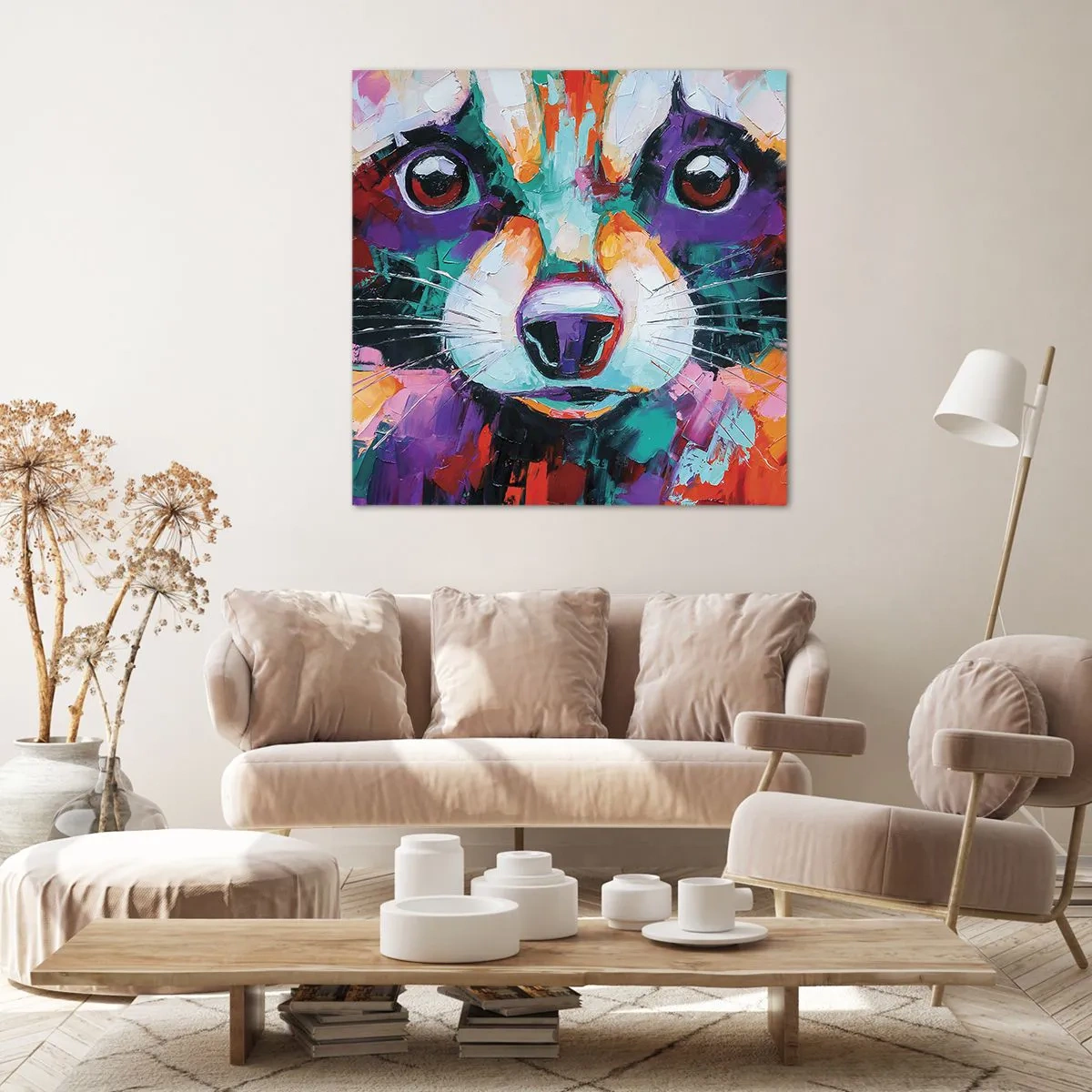 Impression sur toile - Image sur toile - Uniquement de belles émotions - 50x50 cm