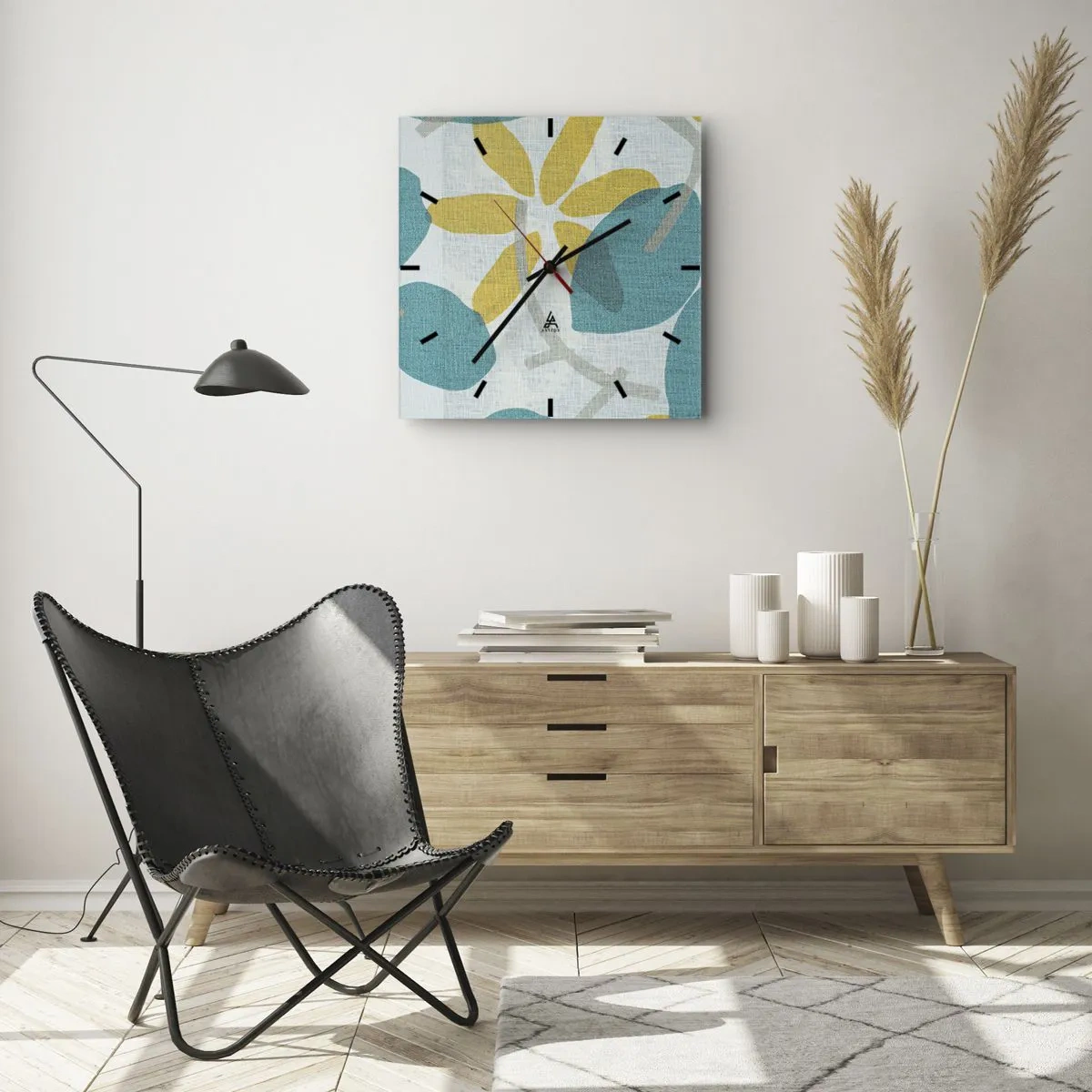 Horloge murale - Pendule murale - Wśród lazurowych liści - 30x30 cm