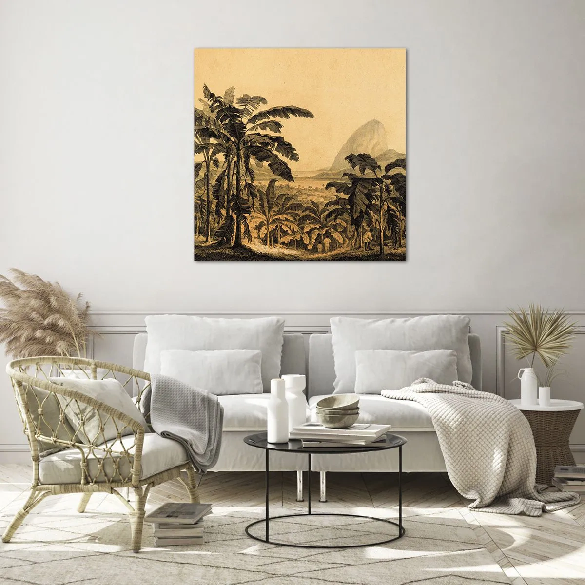 Impression sur verre - Image sur verre - Dans un climat colonial - 50x50 cm