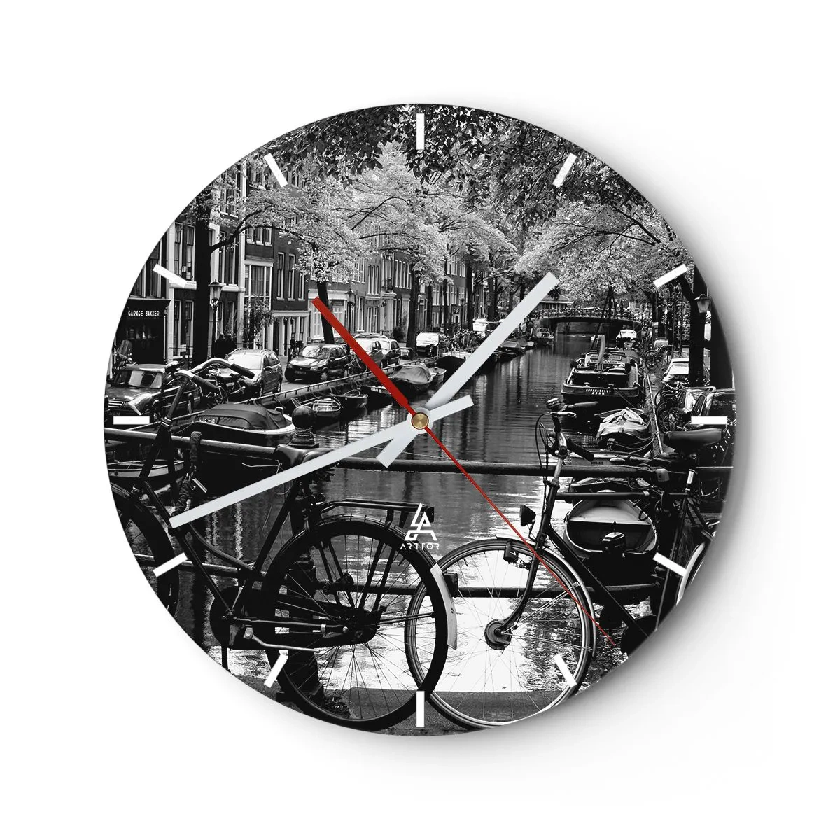 Horloge murale - Pendule murale - Une vue très hollandaise - 40x40 cm