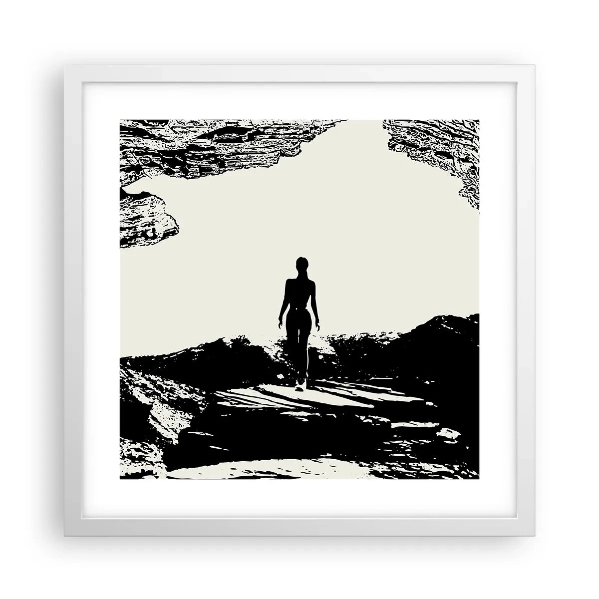 Affiche dans un cadre blanc - Poster - Nouveau look - 40x40 cm