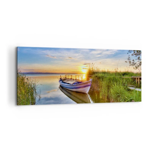 Impression sur toile - Image sur toile - La crique où les rêves deviennent réalité - 100x40 cm