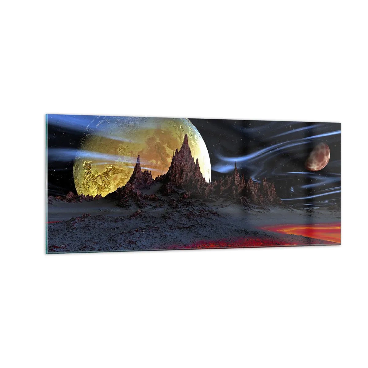 Impression sur verre - Image sur verre - Monde inconnu - 100x40 cm