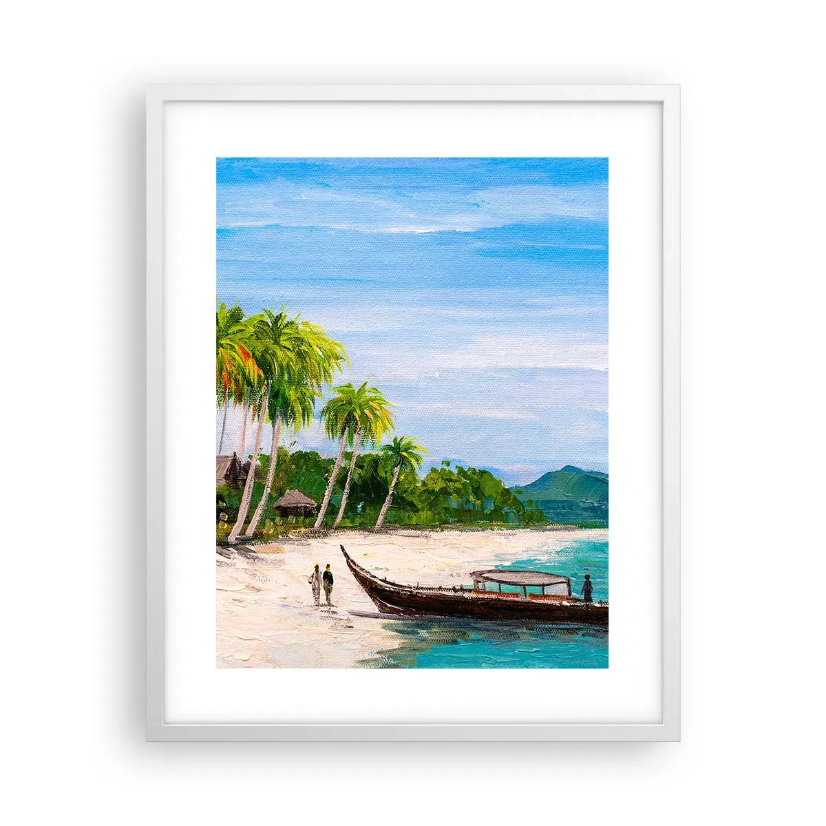 Affiche dans un cadre blanc - Poster - Rêve exotique - 40x50 cm