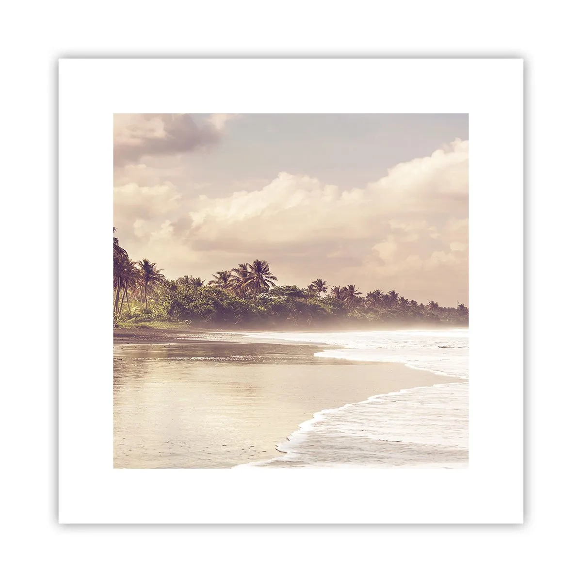 Affiche - Poster - La caresse des vagues - 30x30 cm