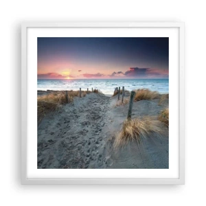 Affiche dans un cadre blanc - Poster - Tu as versé l'éclat de l'arc-en-ciel sur les flots - 50x50 cm