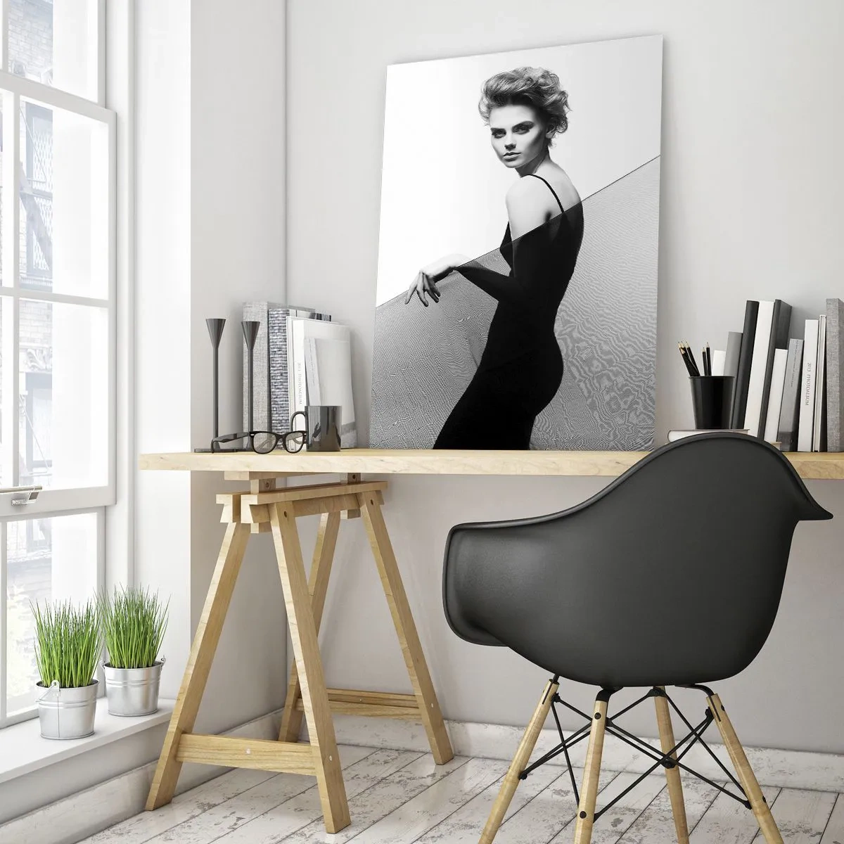 Impression sur verre - Image sur verre - Regard magnétique - 80x120 cm