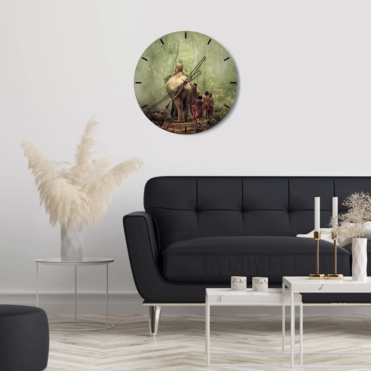 Horloge murale - Pendule murale - Nouveau livre de la jungle - 40x40 cm