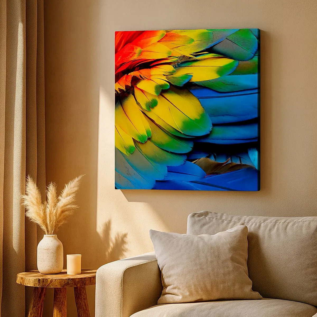 Impression sur toile - Image sur toile - Oiseau de paradis - 30x30 cm