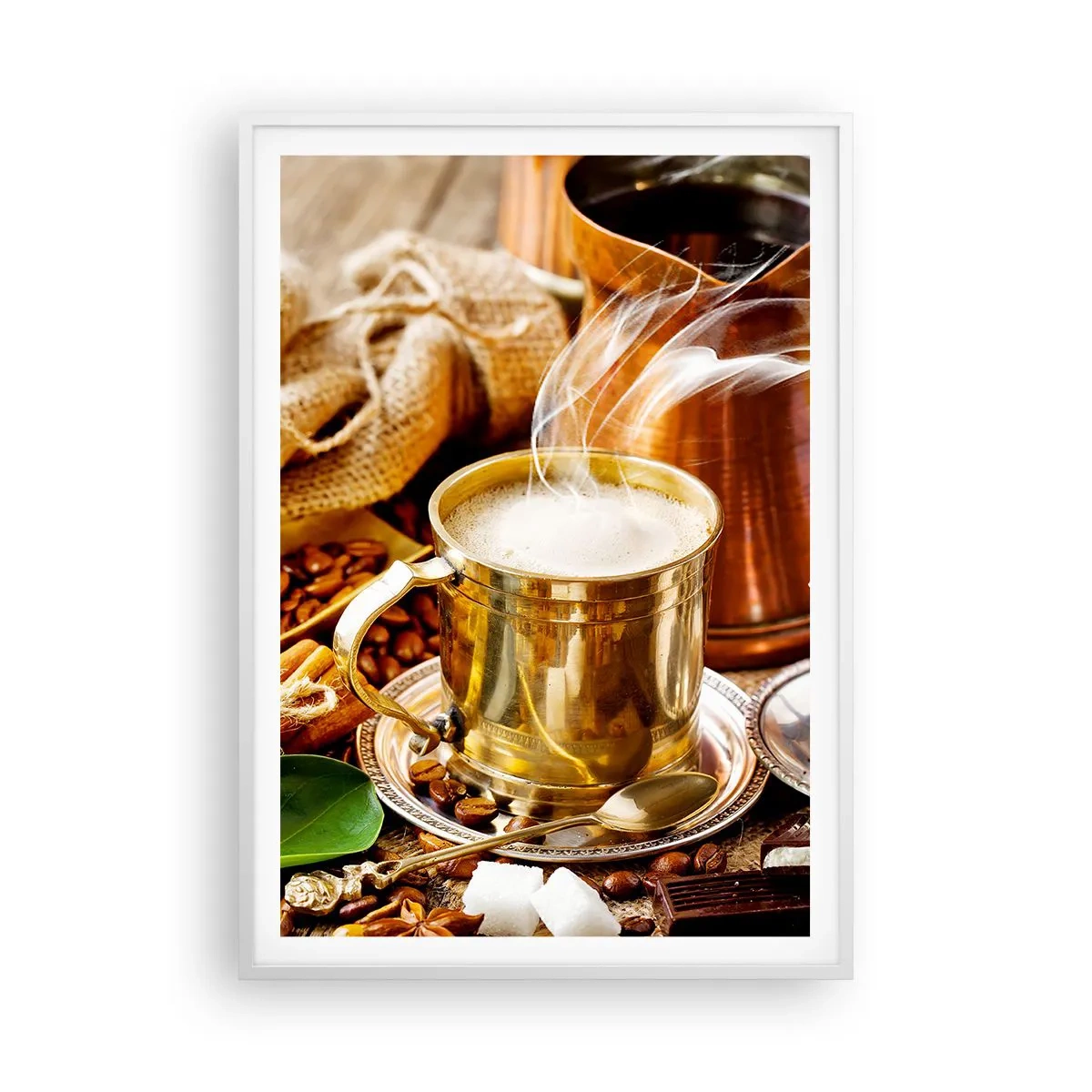 Affiche dans un cadre blanc - Poster - Bonne journée! - 70x100 cm