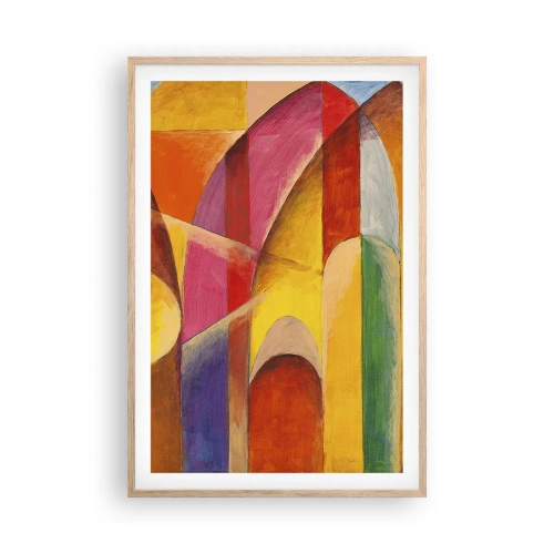 Affiche dans un chêne clair - Poster - Cathédrale du soleil - 61x91 cm