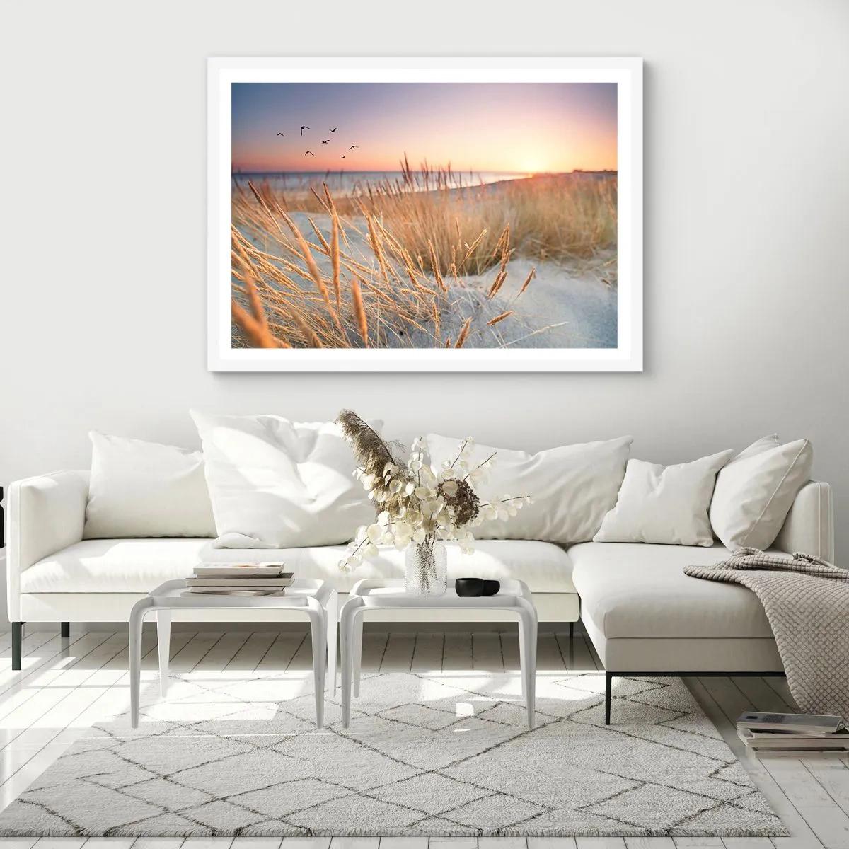 Affiche dans un cadre blanc - Poster - Berceuse baltique - 91x61 cm