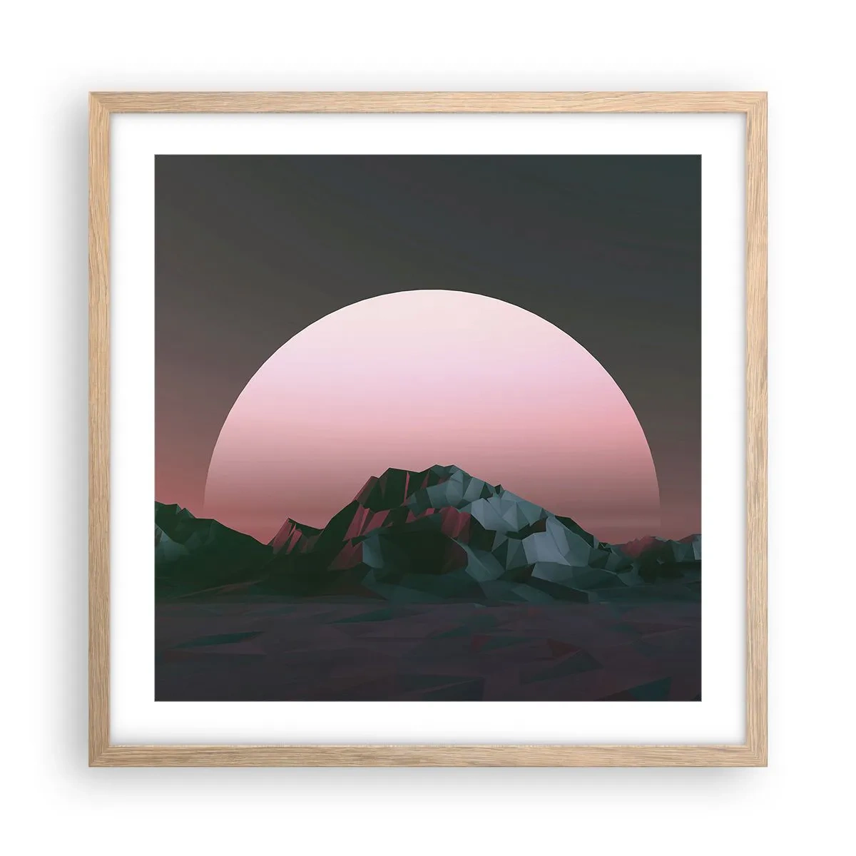 Affiche dans un chêne clair - Poster - Dans une galaxie voisine - 50x50 cm