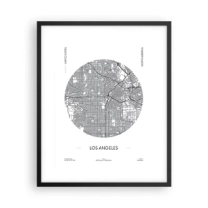 Affiche dans un cadre noir - Poster - Anatomie de Los Angeles - 40x50 cm