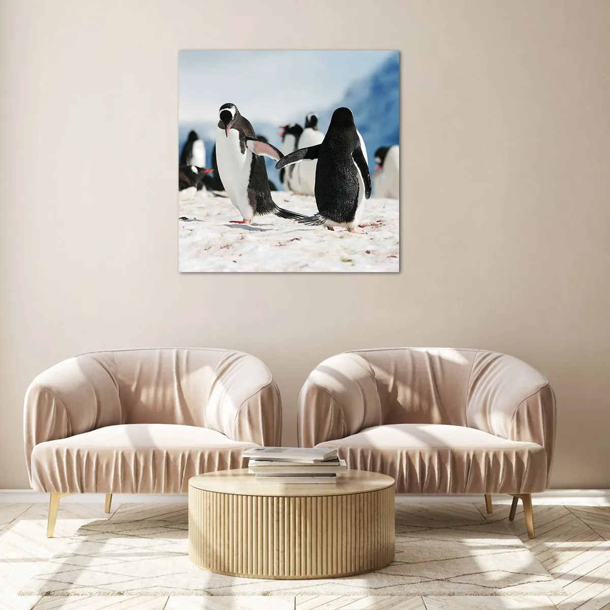 Impression sur verre - Image sur verre - Danser dans la neige - 40x40 cm
