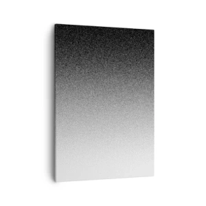 Impression sur toile - Image sur toile - Dégradé minimaliste noir et blanc en pointillé - 50x70cm - Du coté de la lumière - Décoration murale moderne pour le salon et la chambre ARTTOR