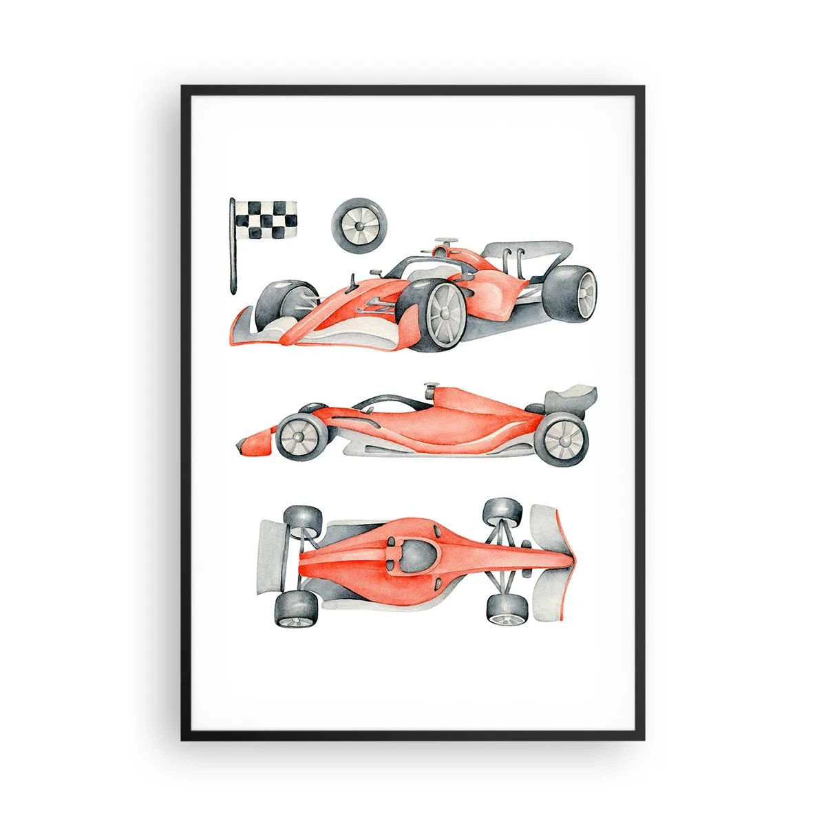 Affiche dans un cadre noir - Poster - poursuis ton rêve - 70x100 cm