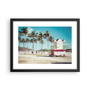 Affiche dans un cadre noir - Poster - Une belle journée devant toi - 40x30 cm