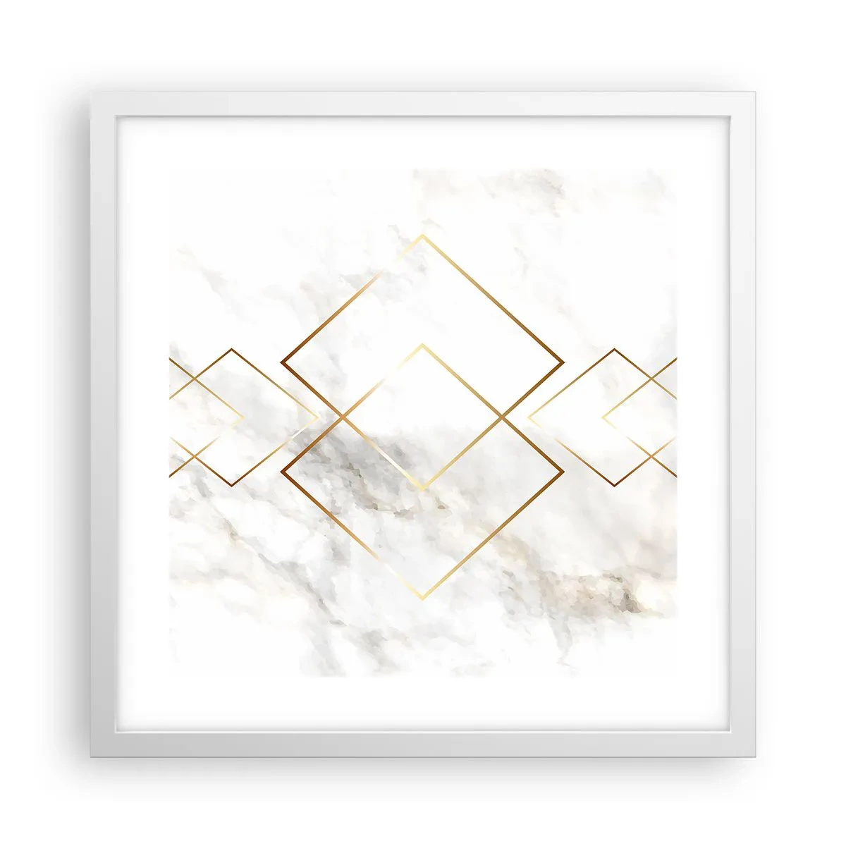 Affiche dans un cadre blanc - Poster - Vue à l'infini - 40x40 cm