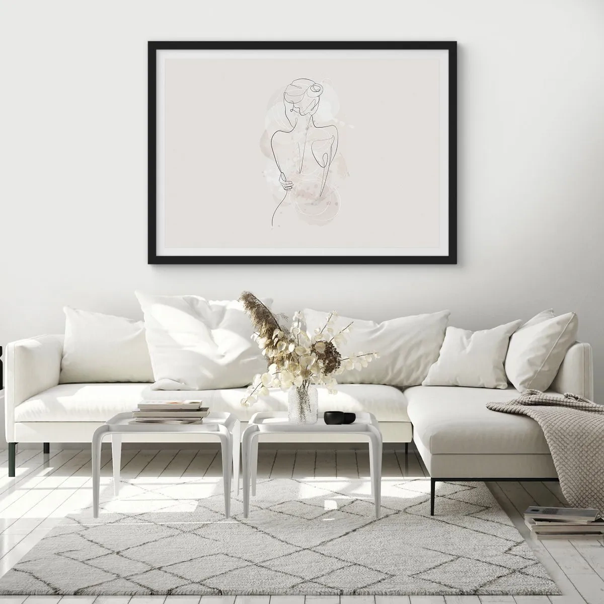 Affiche dans un cadre noir - Poster - Comme un instrument sensible - 50x40 cm