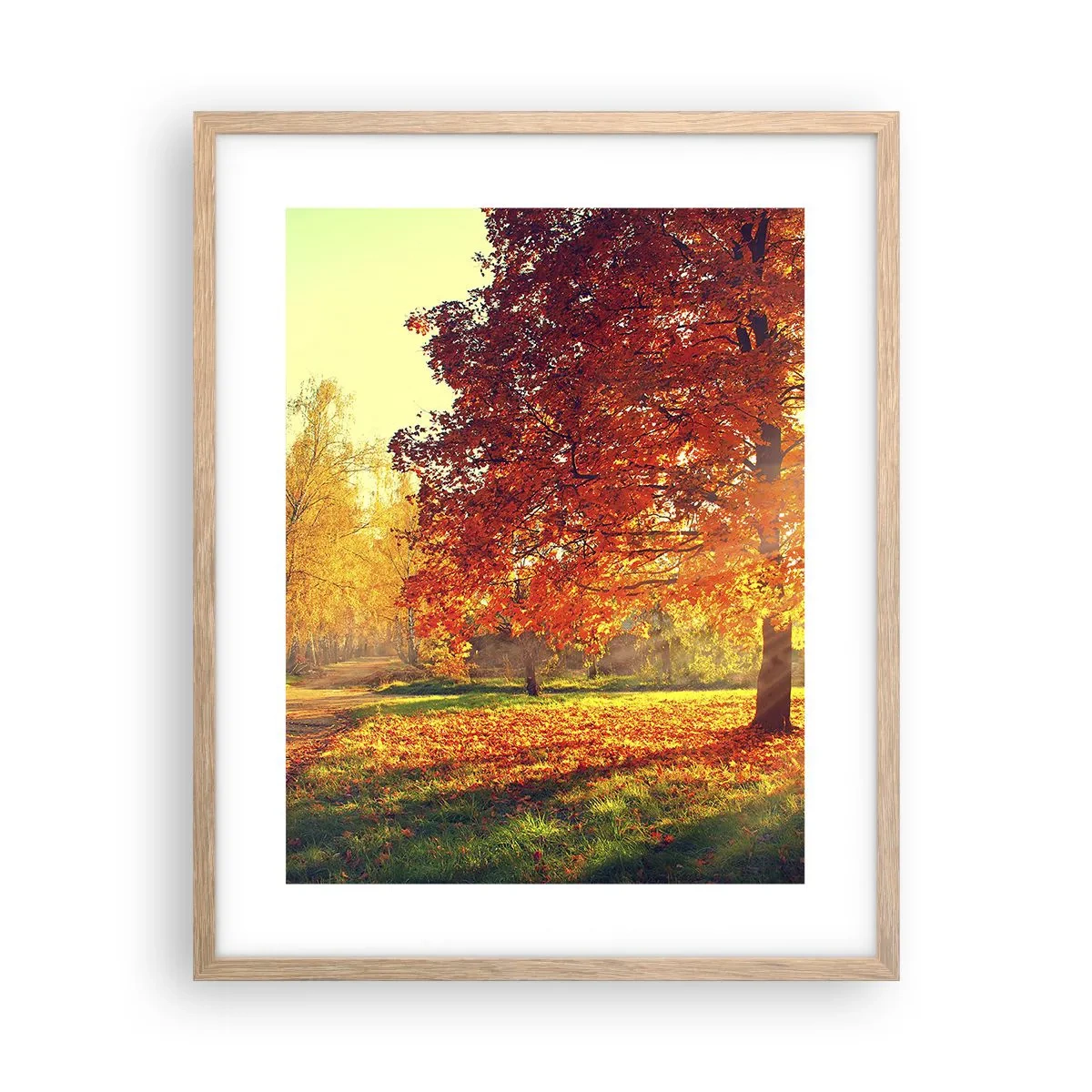 Affiche dans un chêne clair - Poster - Le roux est beau - 40x50 cm