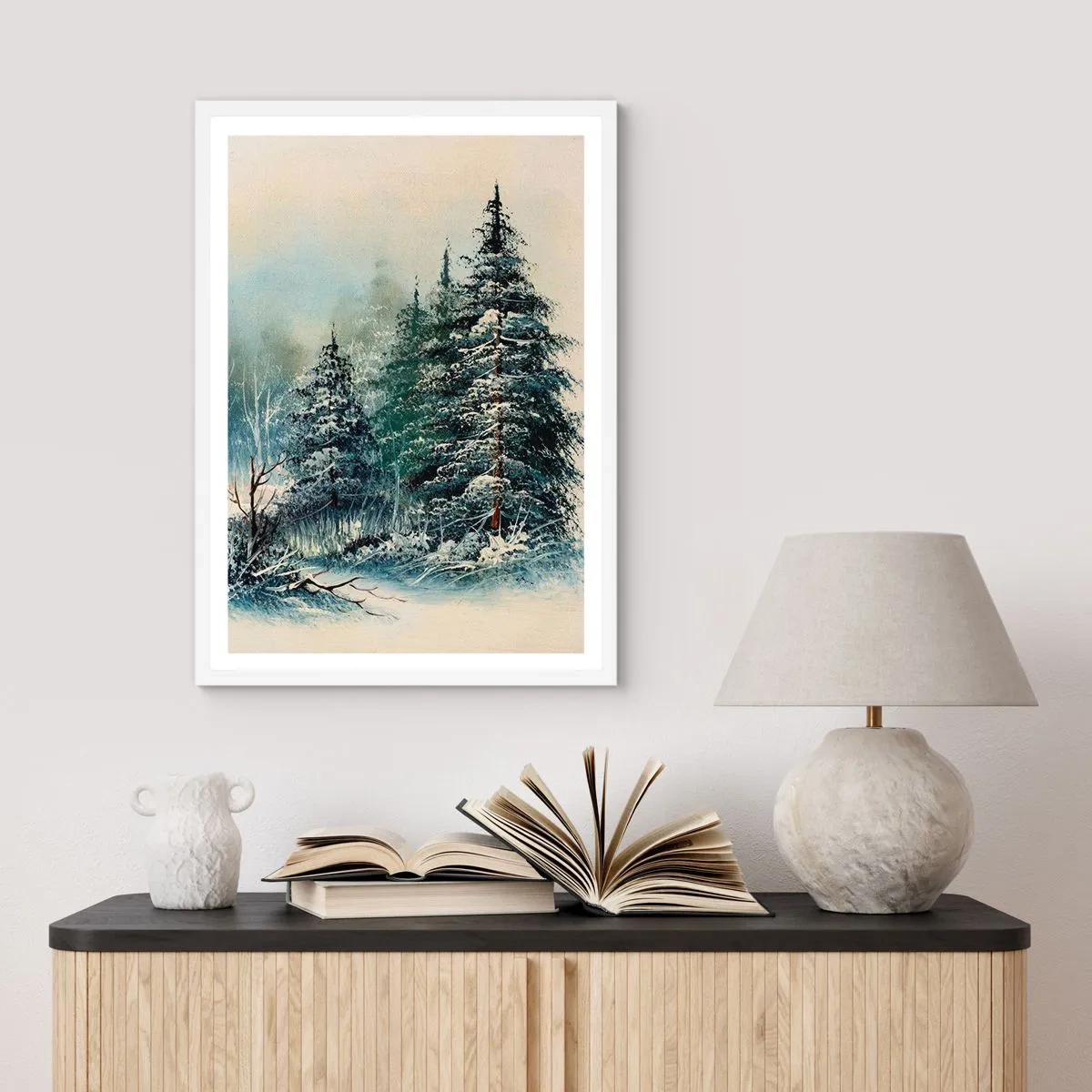 Affiche dans un cadre blanc - Poster - Prêt pour les fêtes - 30x40 cm