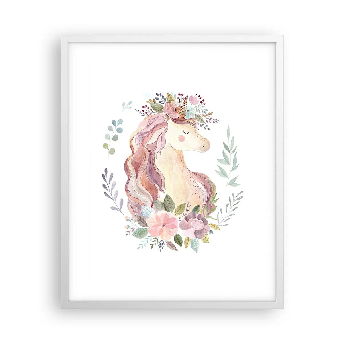 Affiche dans un cadre blanc - Poster - Invitation au monde des contes de fées - 40x50 cm