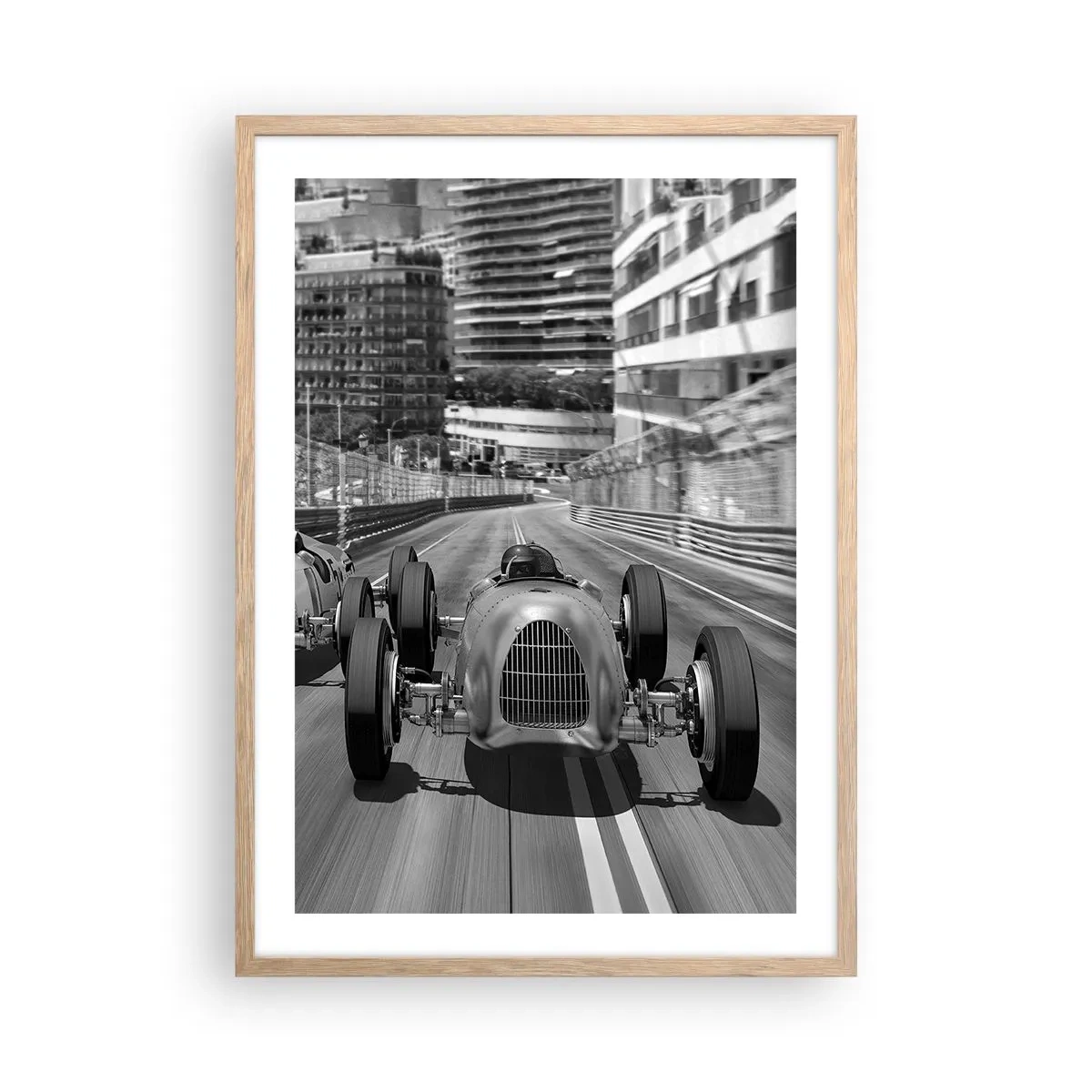 Affiche dans un chêne clair - Poster - Il y a longtemps à Monté Carlo - 50x70 cm