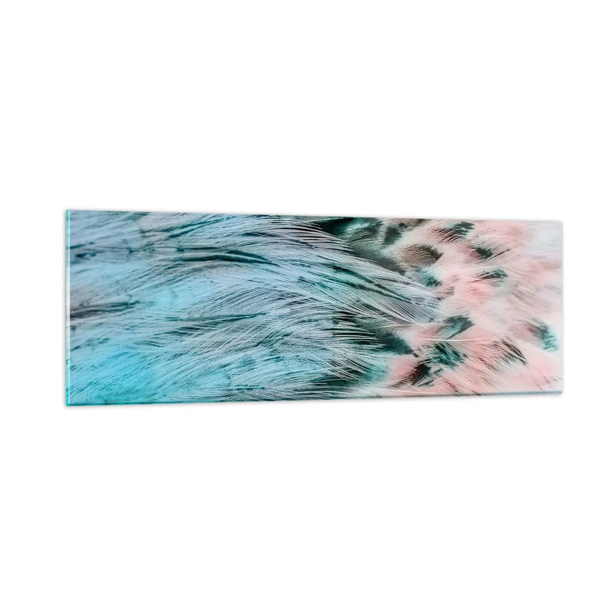 Impression sur verre - Image sur verre - Duvet rose saphir - 90x30 cm