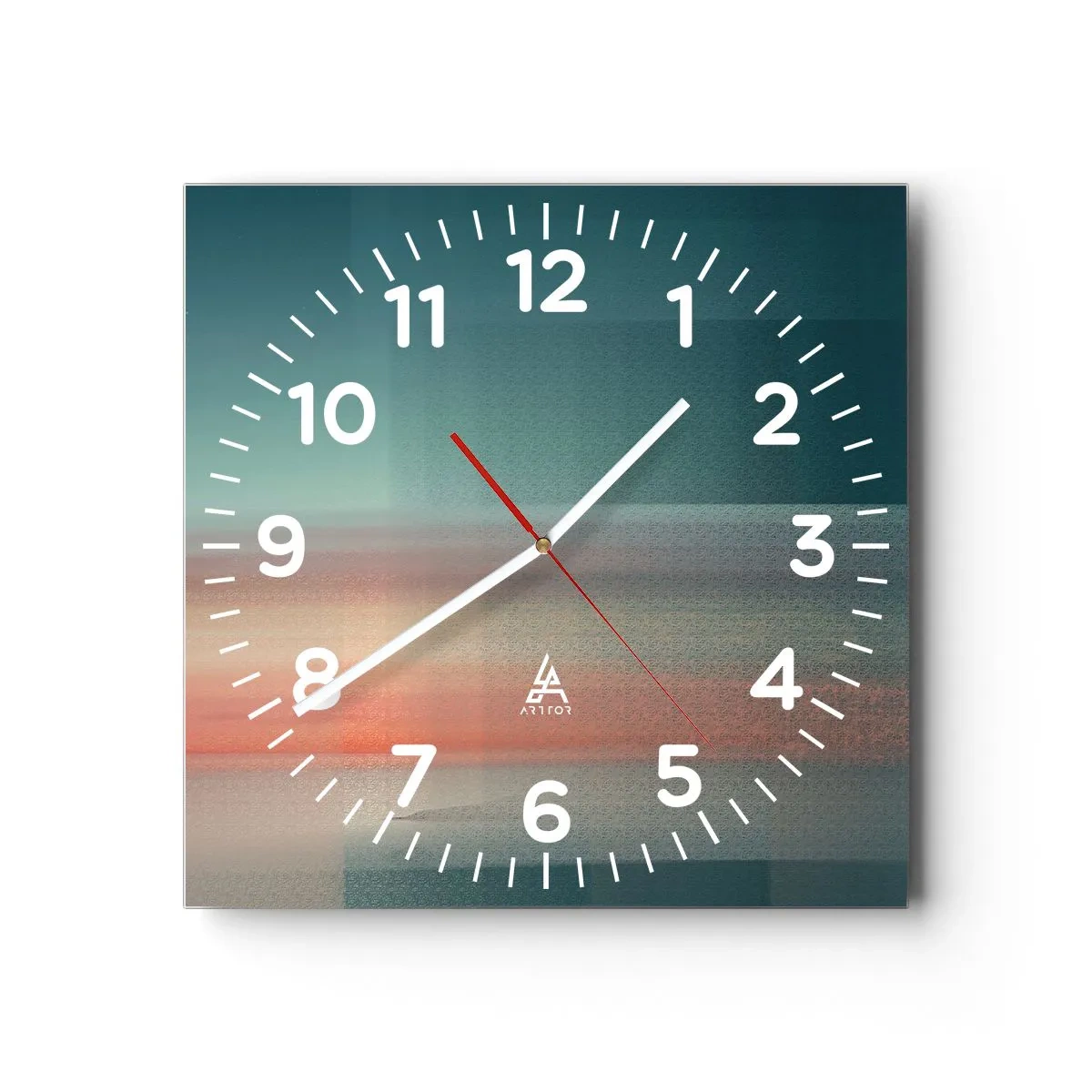 Horloge murale - Pendule murale - Résumé : vagues de lumière - 30x30 cm