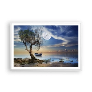 Affiche dans un cadre blanc - Poster - Est-ce la fin ou le début ? - 91x61 cm