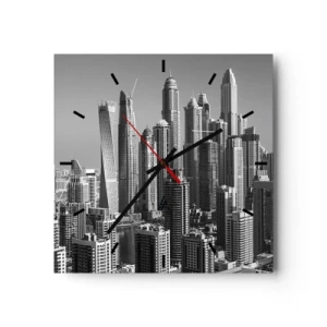 Horloge murale - Pendule murale - Ville sur le désert - 40x40 cm