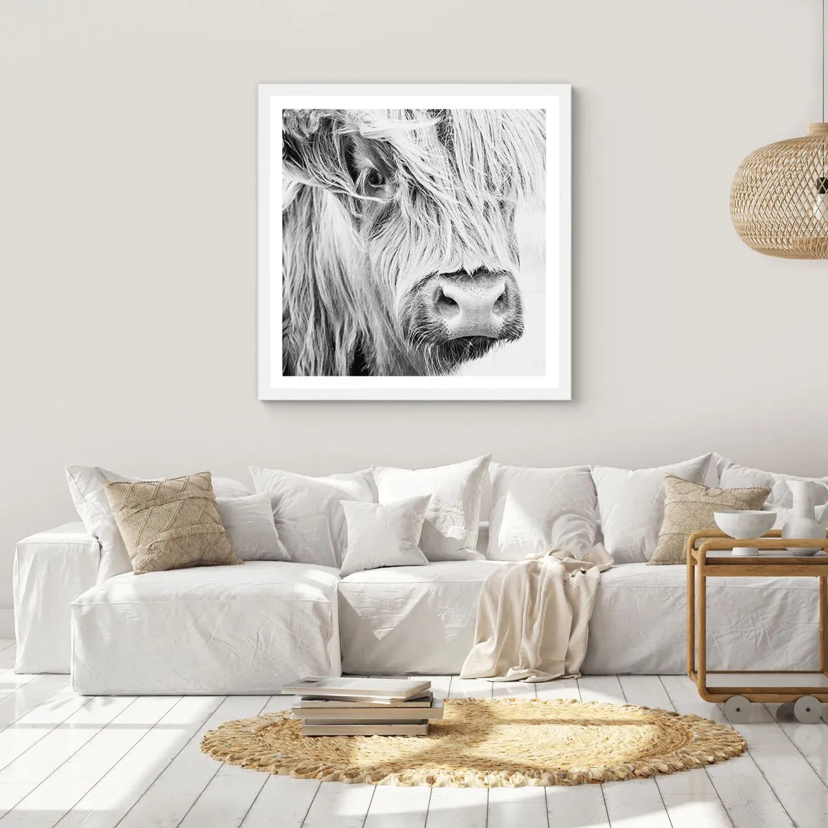 Affiche dans un cadre blanc - Poster - Sauvagerie écossaise - 30x30 cm