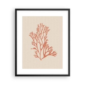 Affiche dans un cadre noir - Poster - Filigrane de corail - 40x50 cm