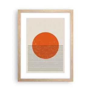 Affiche dans un chêne clair - Poster - Toujours le soleil - 30x40 cm
