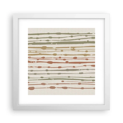 Affiche dans un cadre blanc - Poster - Notation musicale des couleurs - 30x30 cm