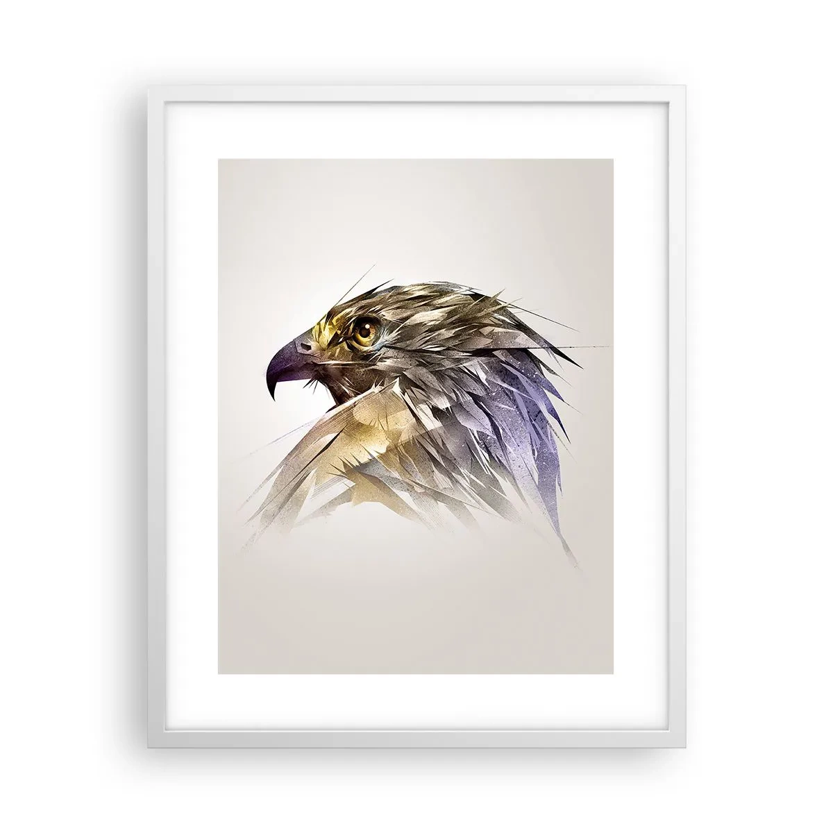 Affiche dans un cadre blanc - Poster - Portrait d'un guerrier - 40x50 cm