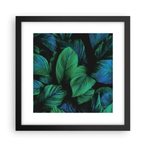 Affiche dans un cadre noir - Poster - Dans la foule verte - 30x30 cm