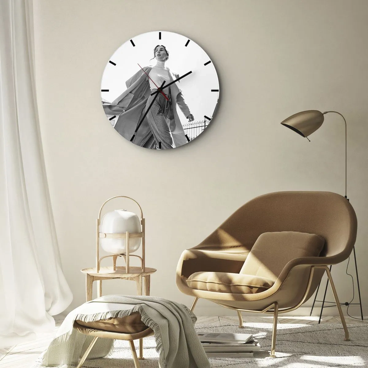 Horloge murale - Pendule murale - Tu viens avec moi? - 40x40 cm