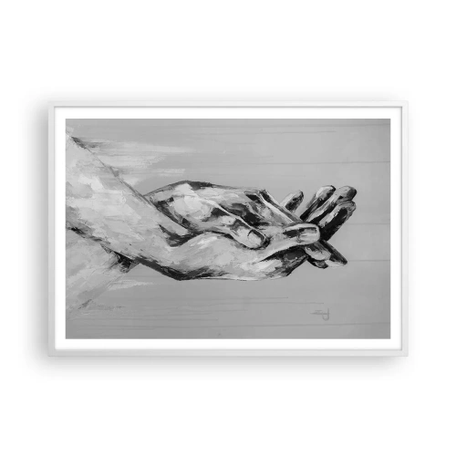 Affiche dans un cadre blanc - Poster - Début... - 100x70 cm